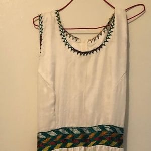 Traditional Ethiopian Dress with Matching Shawl
